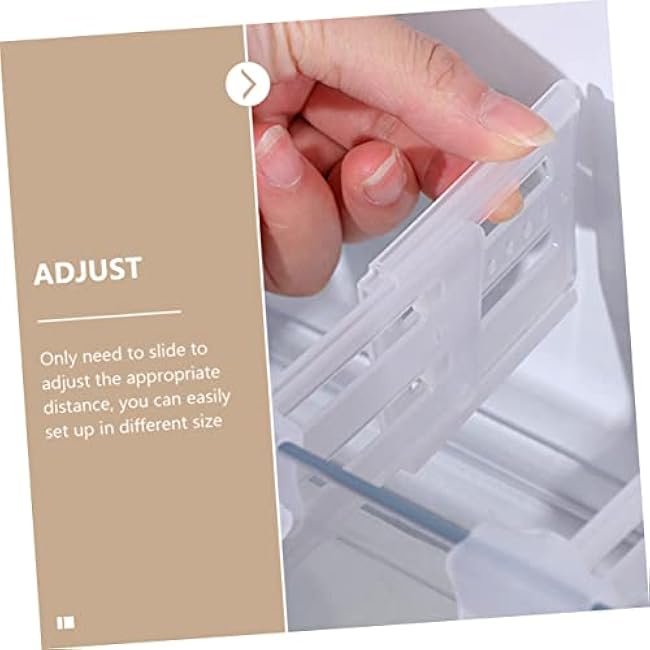 VALICLUD 12pcs Adjustable Refrigerator Drawer Dividers Expandable Fridge Shelf Organizers with Telescopic Lengthening Design for Kitchen Storage and Food Organization