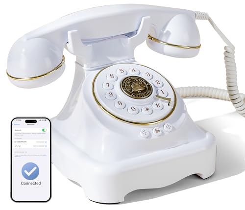 Teléfono inalámbrico retro Bluetooth con disco