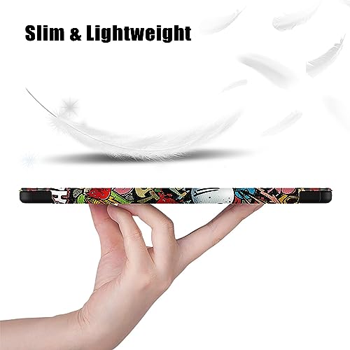 Coque Xiaomi Redmi Pad SE 11" rigide et fine style graffiti avec veille auto - 5