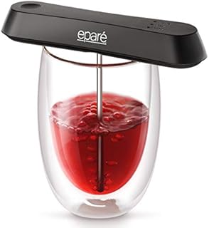 Eparé Pocket Wine Aerator - Wine Lovers Gift Set - Travel Wand Decanter for Aerating Vino - Modes For Red White Port - Best Electric Wine Accessories