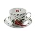 Produktbild Maxwell & Williams PB8102 Orchard Fruits Frühstückstasse, Kaffeetasse mit Untertasse, Motiv: Kirsche, in Geschenkbox, Porzellan