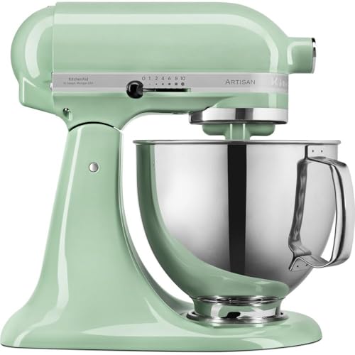 Kitchenaid Planetaria - Artisan - Robot da Cucina con testa inclinabile e 3 accessori - 4.8 L - Impastatrice - Color Pistacchio