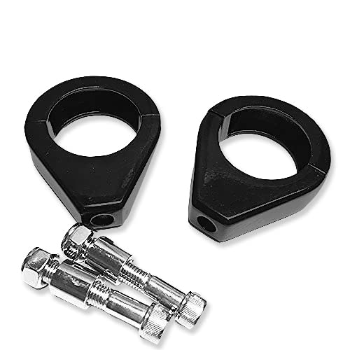 MT299-002- Fork Clamp Turn signal Clamps Compatible with Harley Softail Mount Bracket 39mm Fork BLACK