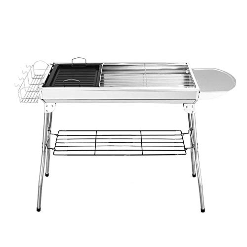 Barbacoa extraíble portátil Charcole Grill de hierro laminado en frío, horno de barbacoa para camping, 733371 cm