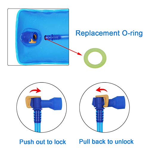 Jmteea Bite Valve Replacement Mouthpiece Fit For Hydration Pack Bladder Water Backpack And Most Brands(4-Pack), With Shutoff Valve And Tube O-Ring #TOP3