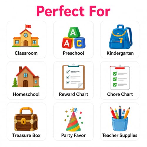 Outus 3 Rolls Motivational Stickers for Kids 1500 Pcs, Reward Sticker for Kids Classroom Teacher Potty Training, Cute Animal Roll, 24 Designs Encouragement Stickers, 1 Inch(Vivid Style)