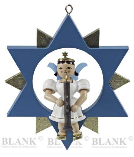 Blank Engel im Stern mit Oboe