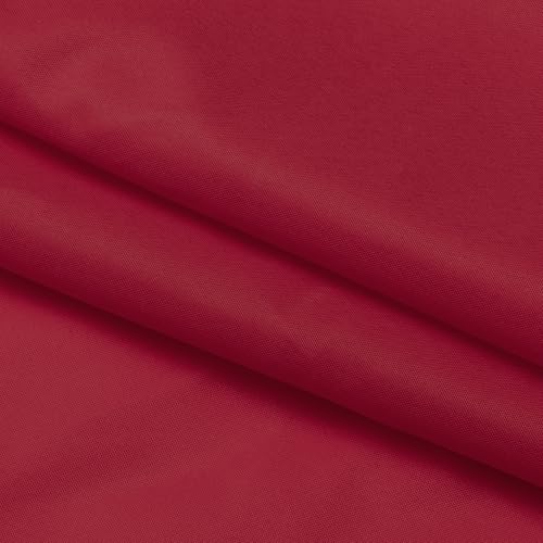 Image of N&Y HOME Fabric Shower Curtain or Liner with Magnets, Red | Hotel Quality, Machine Washable, Water Repellent, Standard Size