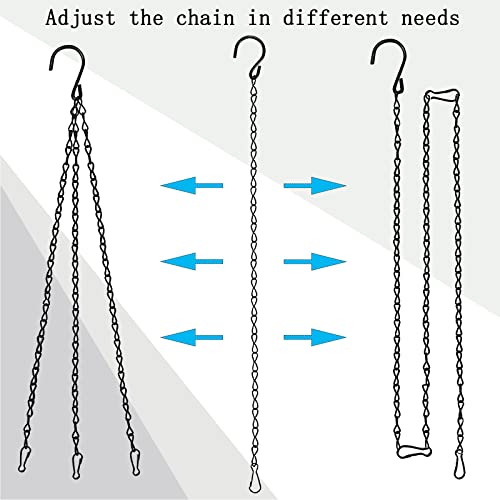 MICREEN 12 Pack Hanging Chains with Hooks, 19.7 Inches Outdoor/Indoor Garden Plant Hangers for Planters Baskets, Bird Feeders - Image 4