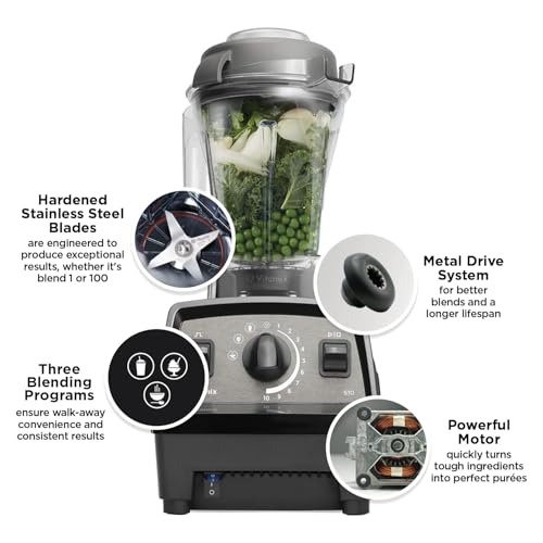 Vitamix Propel Series 510 Professional Grade Blender, 3 Presets: Smoothie, Frozen Dessert and Hot Soup, 48oz Pitcher, Black