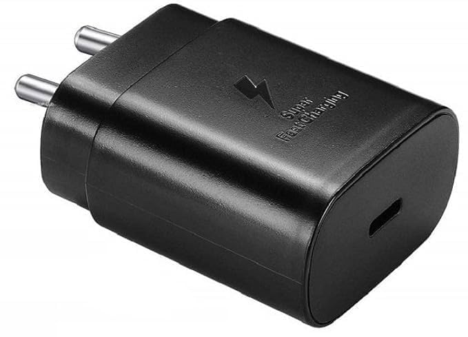 25W Type-C Charger Compatible with S23/S22/S21/21 fe/S20/M14 5G/M34/M54/M53 5g/M33/M13/A34/A54 5G for Samsung Galaxy S/A/M/F/Z Series | Super Fast Charging Adapter (Black)