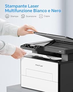 PANTUM BM4209DW Stampante Laser Multifunzione WIFI, Stampa Fronte e Retro Automatica Bianco e Nero, 3in1(Stampa/Copia/Scan), 30ppm, USB，Wireless, Display LCD, Inbox Toner 1000 Pagine, Cavo USB incluso