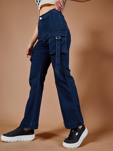 Image of Dolce Crudo Women's Bootcut High Rise Regular Stretchable Denim Jeans