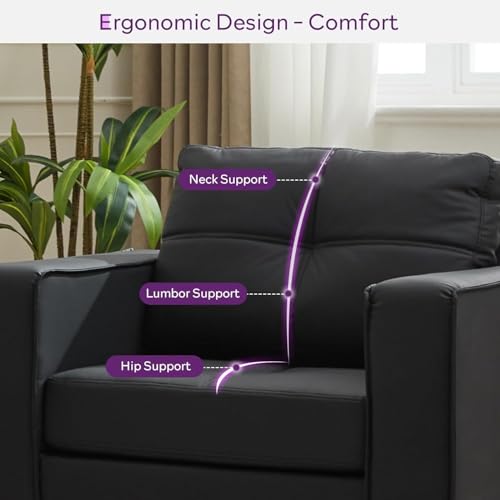 Sillón moderno plegable Negro miniatura 5