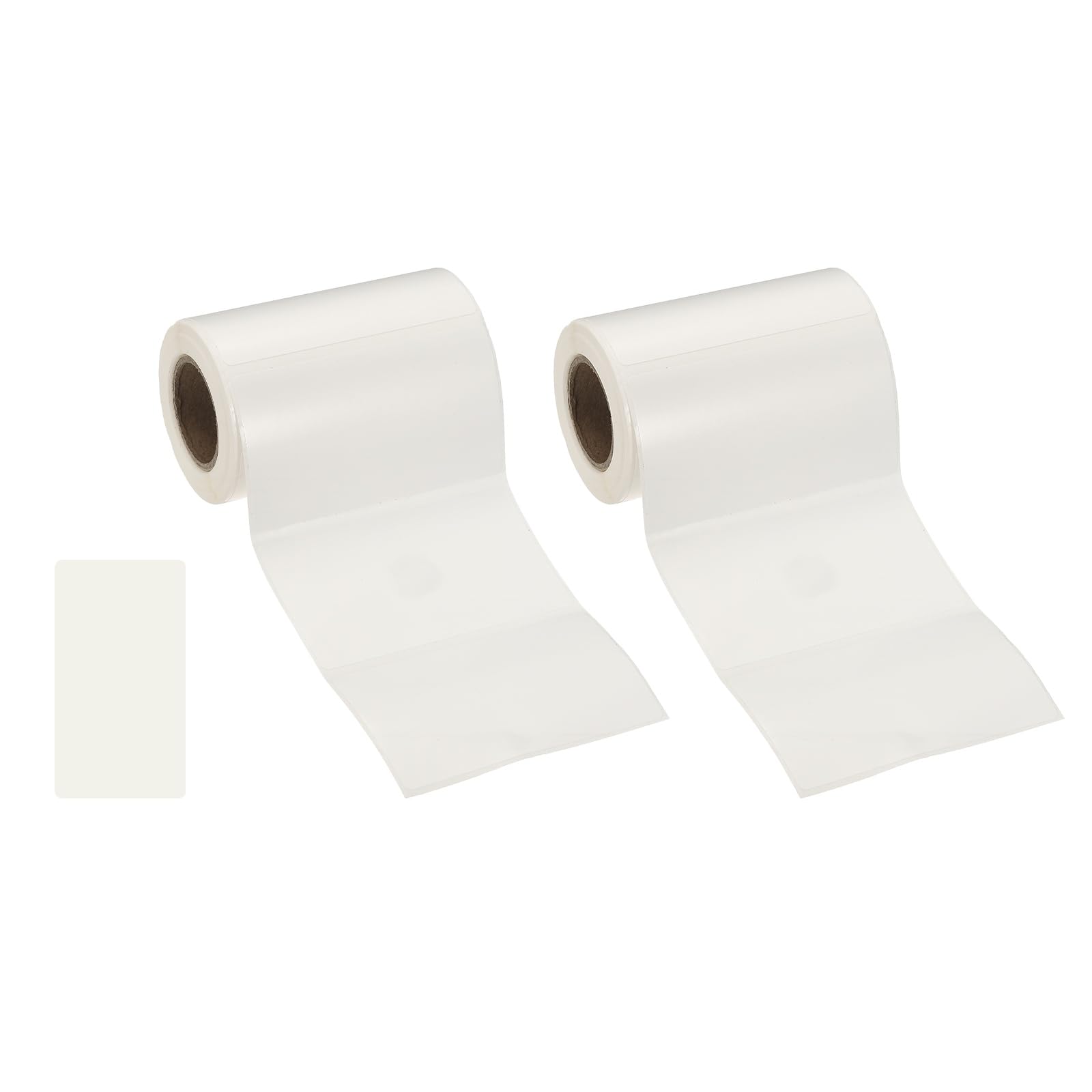 PATIKIL 360 Pcs Thermal Labels, 2.8x1.6 Square Thermal Printer Labels Stickers Self Adhesive Tags Paper 2 Rolls Small Waterproof for Printer Small Business Name Tag Barcode, White