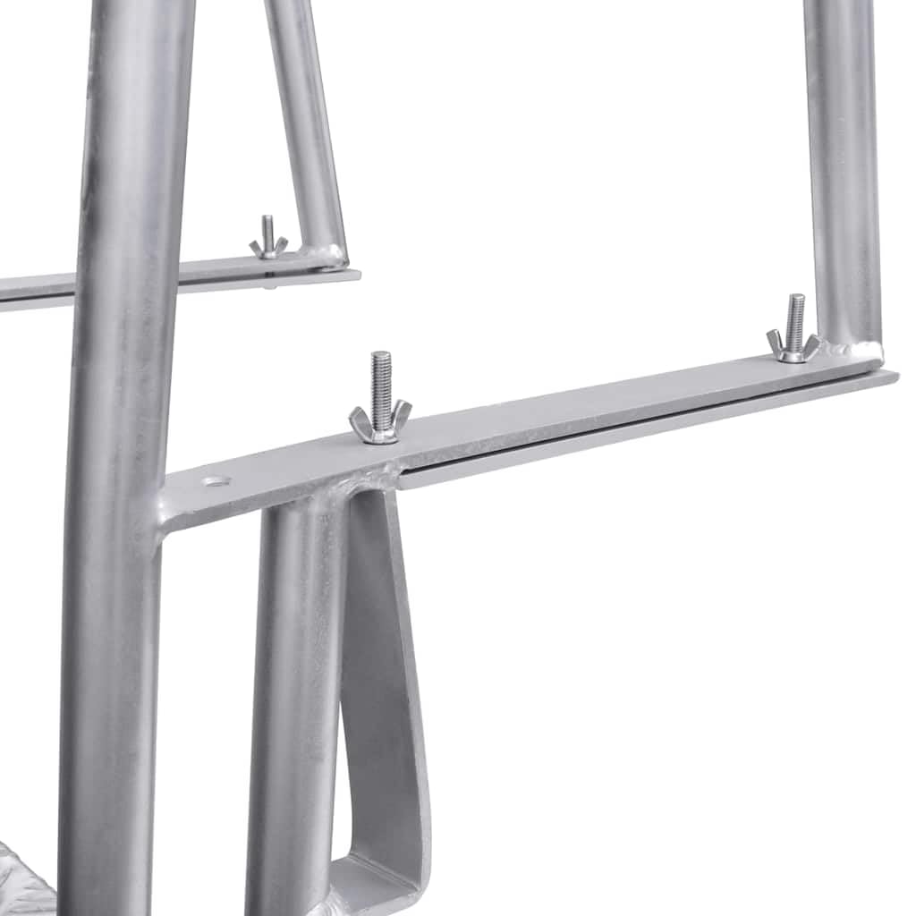 Drabina basenowa, 4-stopniowa z aluminium, do basenów i mostków, 167 cm, antypoślizgowe stopnie