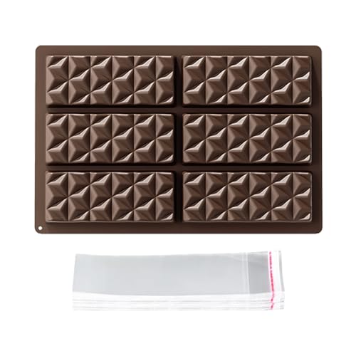 2 Moldes De Chocolate, 100 Bolsas De Embalaje De Alimentos, Moldes Con Textura De Diamante, Moldes Para Galletas De Caramelo, Moldes De Silicona Antiadherentes, Moldes Para Hornear De Cocina Diy