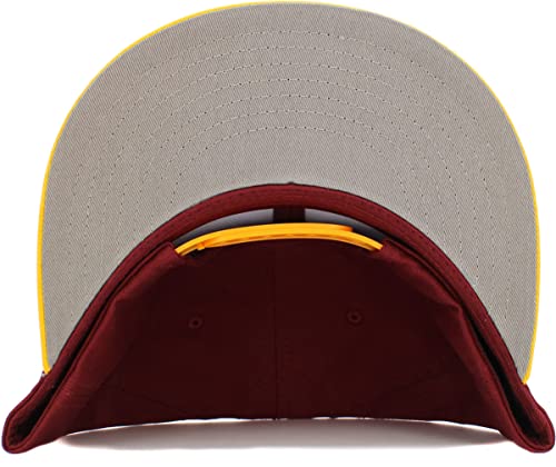 Image of KBETHOS Classic Snapback Hat Blank Cap Underbrim Cotton Wool Blend Flat Visor Adjustable Unisex