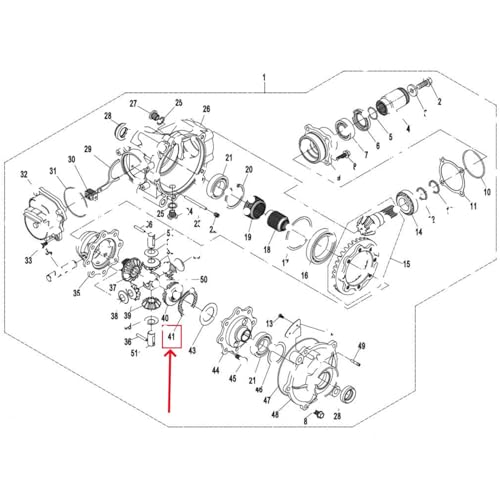 Joint d'étanchéité de différentiel avant CF Moto 0180-313009-0010 pour quad CForce - 4