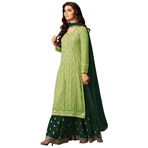 Image of Delisa Indian /Pakistani Eid Ramzan Special Ready to wear Plus Size Sharara /Plazzo Style Salwar Suit for Womens-Mohini