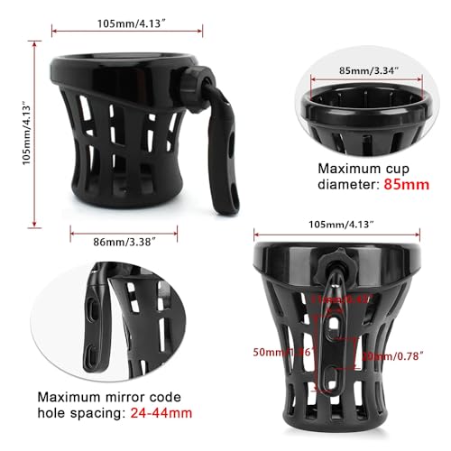 Portavasos motocicleta soporte universal negro miniatura 5