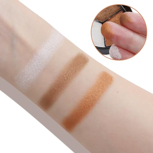 Boobeen 3 Colour Eyeshadow Palette, Highly Pigmented Palette for Make Up, Easily Mixed Powders with Mirror, Party Makeup to Brighten Eyes Area - Image 6