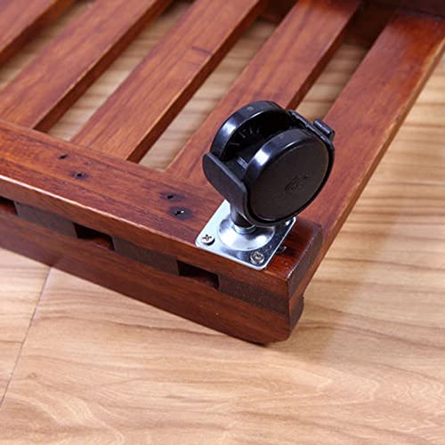 Soporte móvil para computadora HEAIQI modelo 6699 de madera con ruedas para CPU miniatura 3