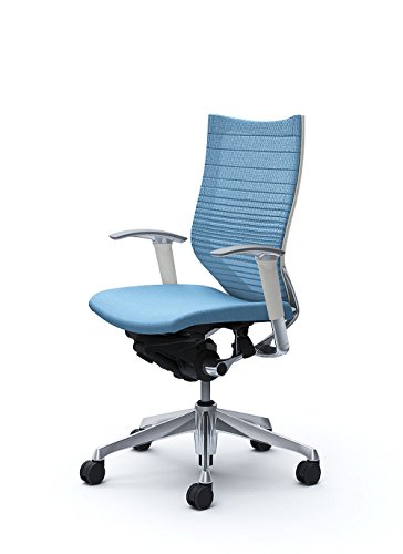 オカムラ 岡村製作所 デスクチェア オフィスチェア バロン ハイバック 可動肘 座クッション アクアブルー CP85BW-FGR4