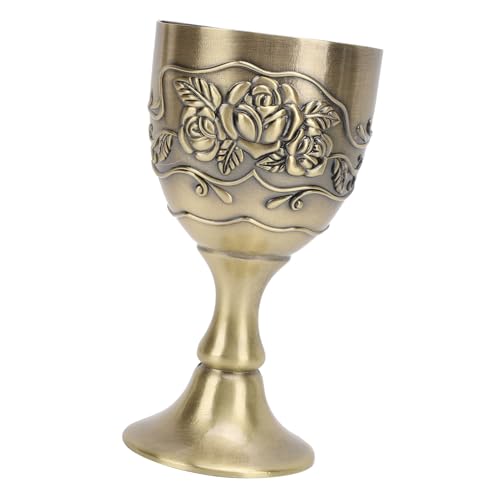Cálice de Metal Vintage Decoração Medieval Mini Copo de Cálice retrô Europeu para Uísque Cerveja Lei