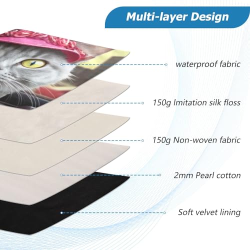 Funda para laptop 13-14 pulgadas con diseño de gatito miniatura 4