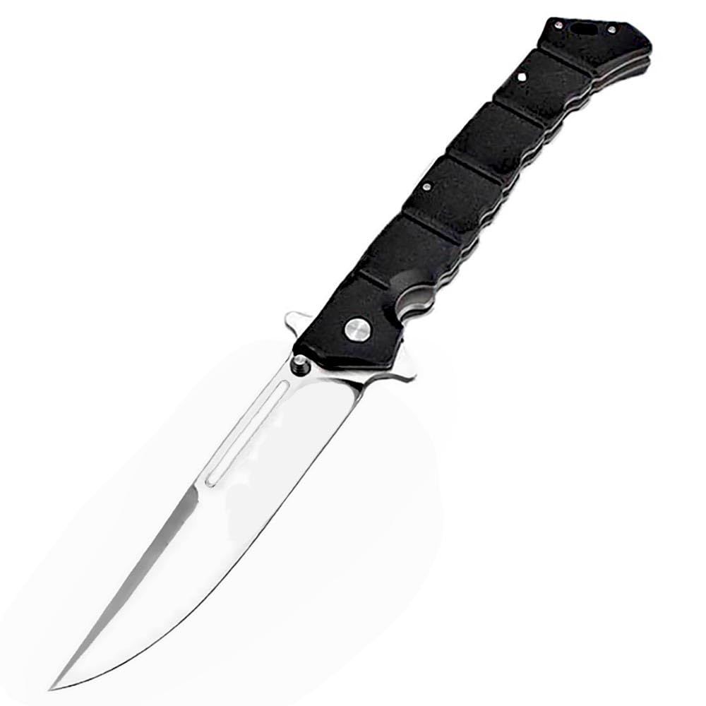 Joa Metall Taschenmesser Lange Klappmesser Scharf Klappbar Outdoor messer Survival Jagdmesser,gegen messer Schwarz Handliches Handwerkzeuge Slim Einhandmesser EDC