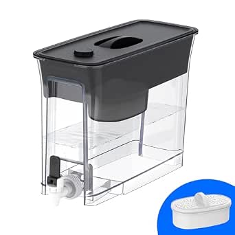Waterdrop WFD-40L-L Water Filter Dispenser, 35-Cup Large Capacity, Black