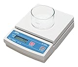 neoLab ABS Elektronische Waage, 5100g Wägebereich MAX, 1.0g Ablesbarkeit, Batterie/Netzbetrieb, Weiß, 136mm Länge x 150mm Breite x 57.5mm Höhe