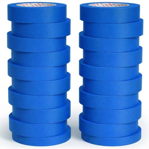 SWRT Painters Tape Blue Painters Tape 1 Inch x 55 Yards 20 Rolls (1100 Yards Total) Premium Washi Painters Tape for Sharp Paint Lines & Clean Removal on Walls Trim & Delicate Surfaces