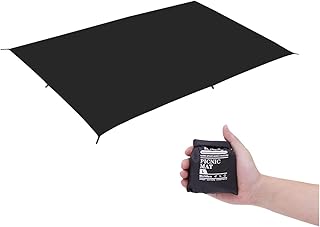 Bee Nestingレジャーシート超軽量の屋外用 レジャーシート 2人用 145cmx80cm 防水レジャーシート コンパクト ピクニックシート ピクニックマット ビーチマット テントシート(L ブラック)