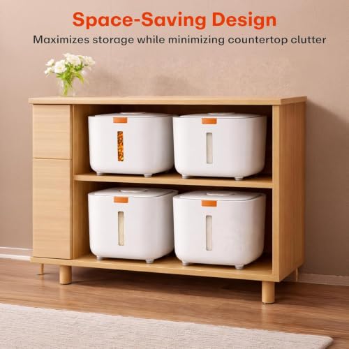 Image of Rioware Airtight Rice Bucket Storage Container | Insect & Moisture Proof Grain Bin for Rice, Flour & Dry Food | Kitchen Storage Dispenser | BPA-Free Household Food Storage Box- 5 Kg