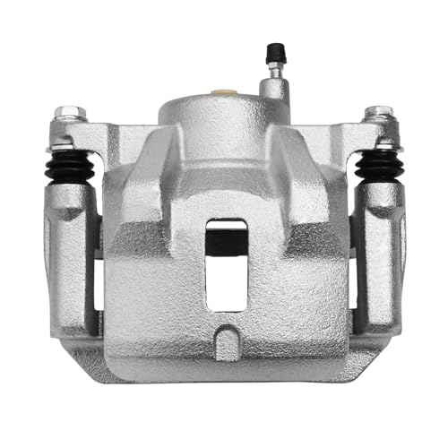 Image of Detroit Axle - Front Left Brake Caliper for 2003-2008 Pontiac Vibe | Toyota Corolla Matrix Disc Brake Caliper w /Bracket 2004 2005 2006 2007 Replacement Driver Side Assembly