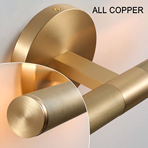 Ringrain Gold Bathroom Vanity Lights Fixtures Over Mirror 18.9 Inch All Brass Modern Sconces Wall Lighting,Wall Mounted Picture Light Perfect For Bedroom,Bathroom,Hallway #TOP3
