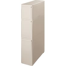 like-it TS-111L Kitchen Storage, Gaps, Drawers, Slim, 3 Tiers, Width 6.7 x Depth 18.3 x Height 32.3 inches 17 x 46.5 x 82 cm, Beige, Made in Japan, Hidden Storage