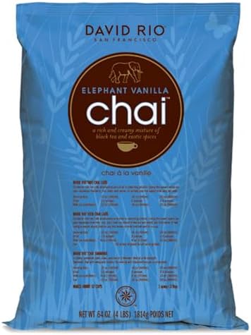David Rio Elephant Vanilla Chai Tea Latte Mix, 64 Oz