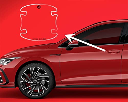 Image of BFRC 3D Gel Finish Car Door Transparent Handle Cup Scratch Guard Sticker Universal for Specific Brand (Pack of 4) (MRDRVAR) (MG)