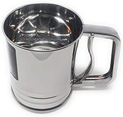3 Cup Capacity Stainless Steel Flour Sifter Squeeze Handle