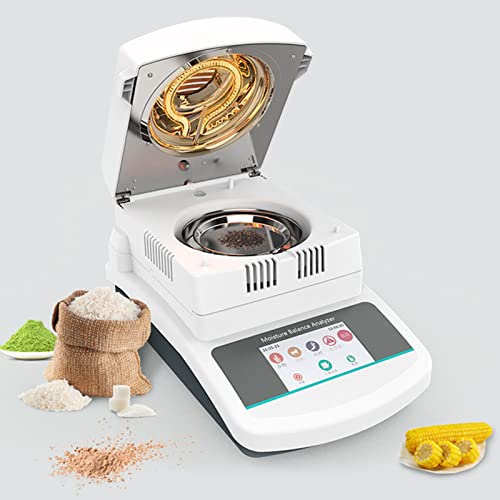 Analizador de humedad para alimentos y agricultura, calentamiento uniforme, almacenamiento de datos, temperatura ajustable, temporizador, MBA1002a