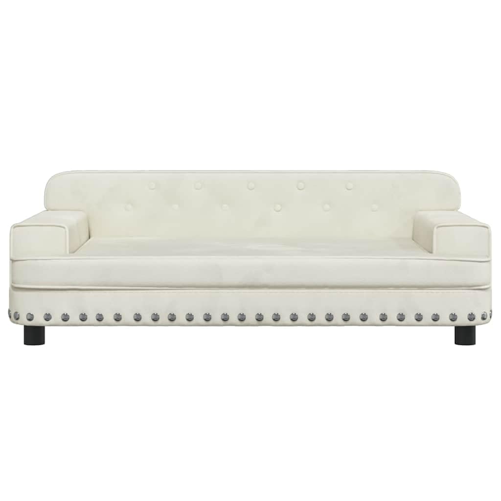 Legowisko dla psa, aksamitne, z podwyższoną krawędzią, 90 x 53 x 30 cm, antypoślizgowa sofa dla psa i przytulne miejsce do odpoczynku, przyjazne dla stawów, zdejmowany pokrowiec dla