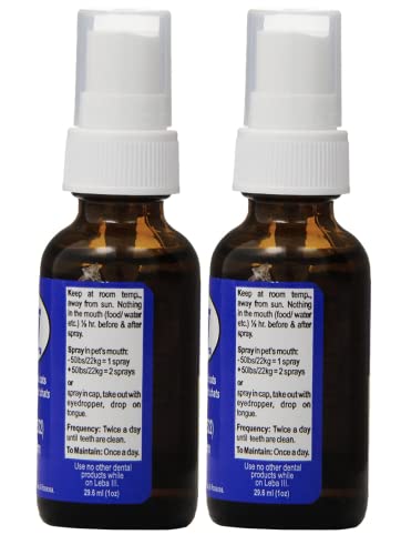 Leba Iii - Two Pack - 100% Natural And Herbal Dog And Cat Dental Spray - Keep Your Pets Teeth Clean, Gums Healthy And Their Breath Fresh - Removes Build Up - Dog Dental Spray - Cat Dental Spray #TOP1
