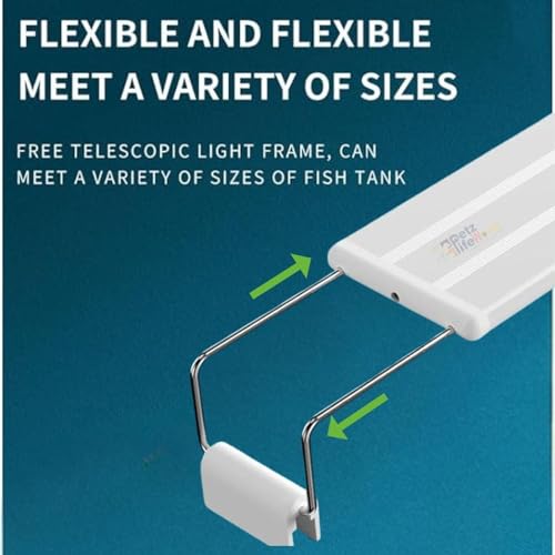 Image of VAYINATO P-600 Series LED Aquarium Light - Full Spectrum (WRGB) High Brightness, Extendable Brackets (50-60cm), Energy-Saving Fish Tank Lighting for Freshwater & Saltwater Plants