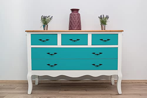 Pegatinas para muebles turquesa oscura lámina adhesiva cómoda 100x50cm 5