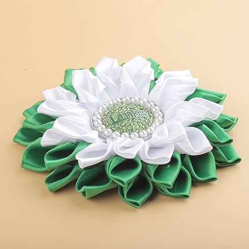 Image of CENWA Sorority Brooch Gift Green Sorority Sister Flower Brooch Pin Greek Sorority Gift for Women