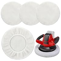 4 Stück Polierhauben Set,220mm-250mm Lammwoll-Polierhauben,Polierhauben für Einhell Akku-Autopoliermaschinen,Auto Polierpad,Kompatibel CE-CB 18/254 Li, CC-PO 90