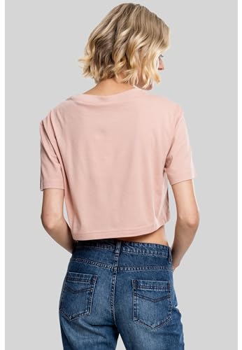 Urban Classics Camiseta de manga corta para mujer, Camiseta Mujer, Rosa Claro (Ligh Pink), S